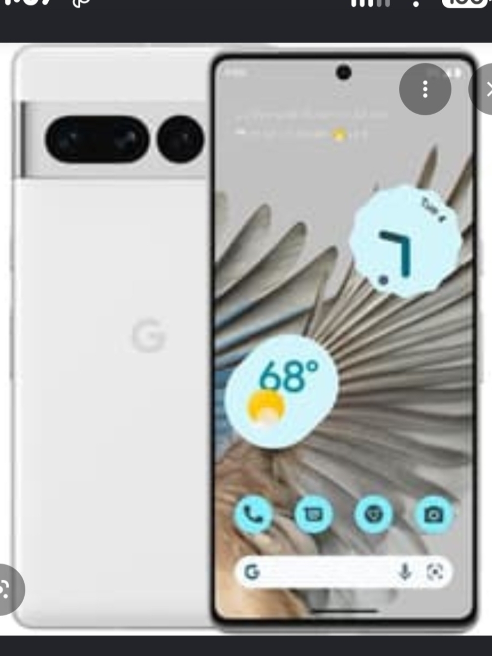 Google Pixel 7 - Obsidian White Smartphone